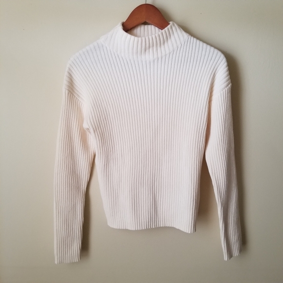 RHYTHM. Made for Adventure Ribbed Cotton Blend Turtleneck Sweater W Size Large - Picture 5 of 8